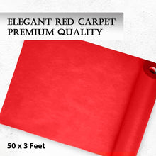 Load image into Gallery viewer, Supply Flora 50FT x 3FT Red Aisle Runner