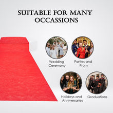 Load image into Gallery viewer, Supply Flora 50FT x 3FT Red Aisle Runner