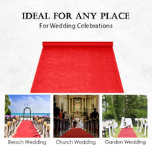 Load image into Gallery viewer, Supply Flora 50FT x 3FT Red Aisle Runner