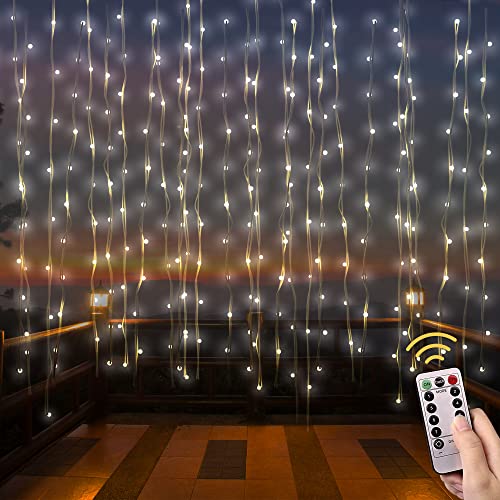 LED Backdrop Curtain Lights- Warm White Fairy Twinkle Lights