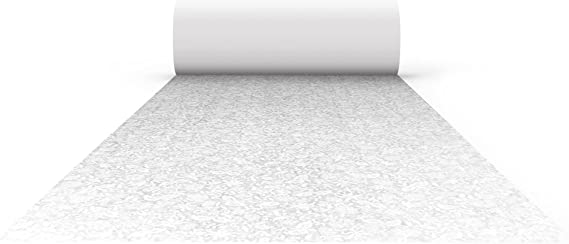 Aisle Runner- Polyester w/ Adhesive Strip, White