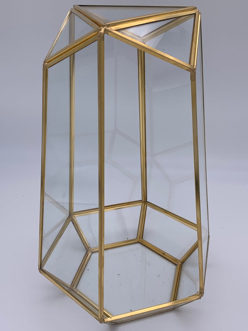 Geometric Glass Terrarium Planter & Succulent Planter- Tall
