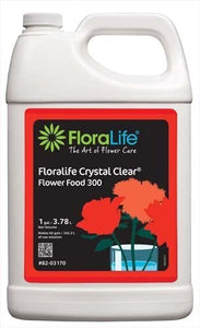 Floralife CRYSTAL CLEAR Flower Food 300 Liquid, Hard Water, 1 gal