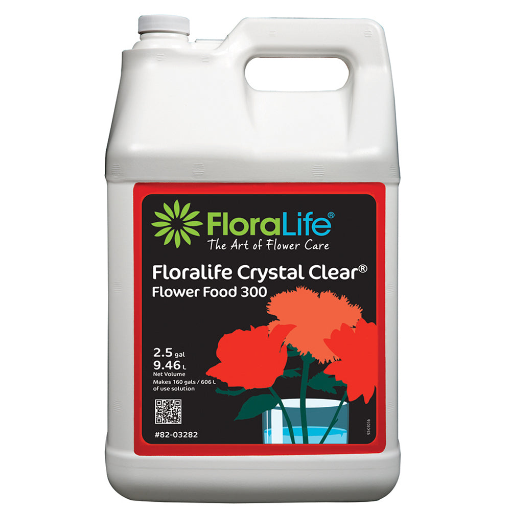 Floralife CRYSTAL CLEAR Flower Food 300 Liquid, 2.5 gal with pump