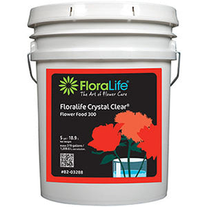 Floralife CRYSTAL CLEAR Flower Food 300 Liquid, Hard Water, 5 gal