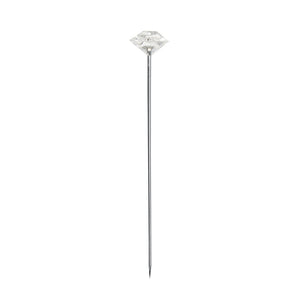 Atlantic Diamond Pin, Clear 2"