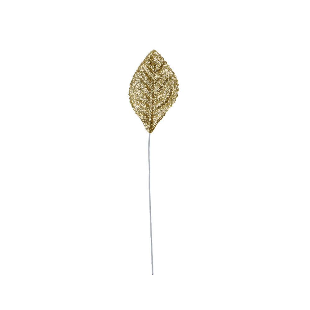 Atlantic Never Wilt™ Corsage Leaf, Glitter Gold 2-1/4